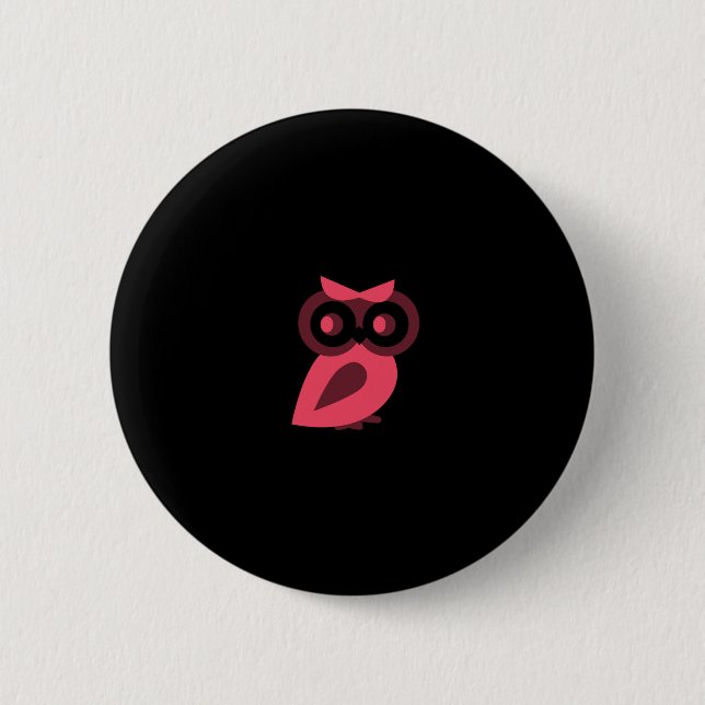 Pink Owl Button (Front)