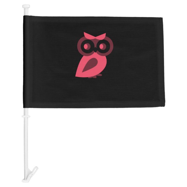 Pink Owl Car Flag (Front)