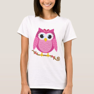Pink Owl design Gifts T-Shirt