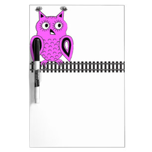 Pink Owl Dry Erase Board