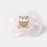Pink Owl Pacifier at Zazzle