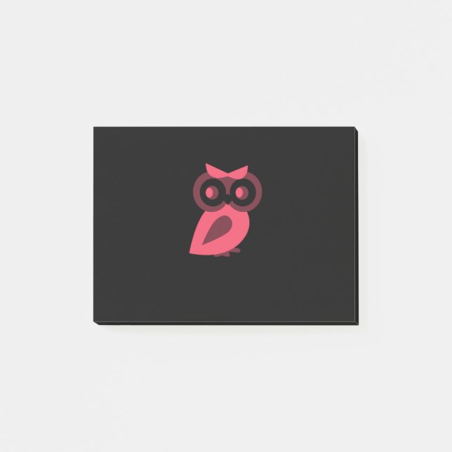 Pink Owl Post-it® Notes (Front)