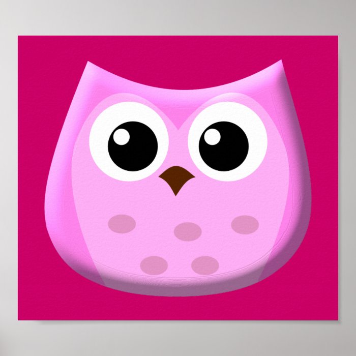 Pink Owl Print