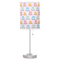 Pink Owls Pattern Nursery Girl Owl Woodland  Table Lamp