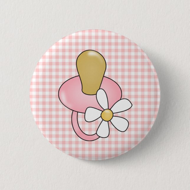 Pink Pacifier Button (Front)