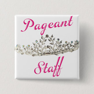 Pink Pageant Staff Pinback Button