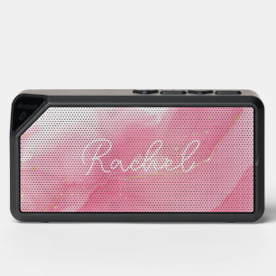 Pink Paint and Glitter Pattern Personalized Bluetooth Speaker