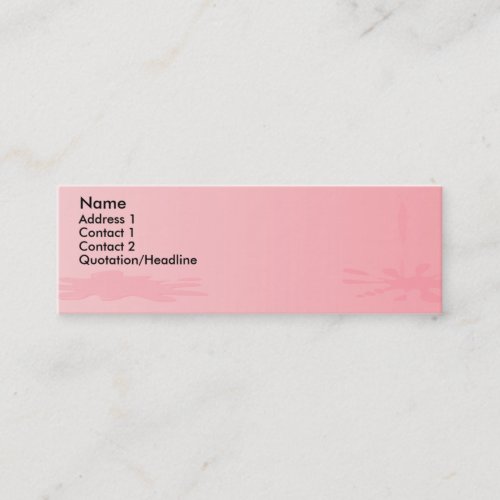 Pink Paint Splat Business Card Template