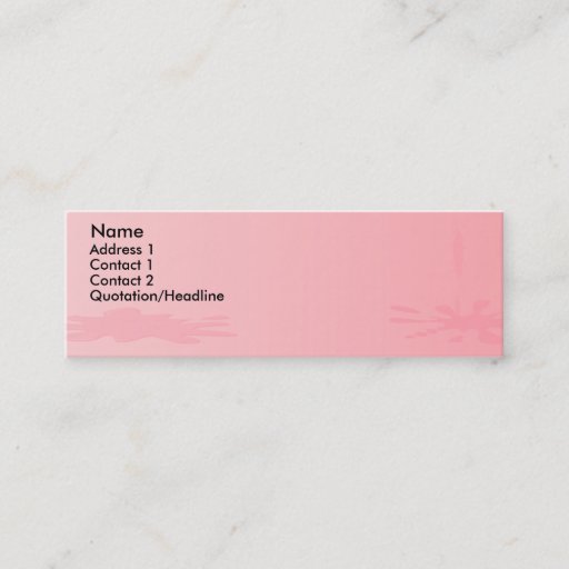 Customizable Pink Paint Splat Business Card Template