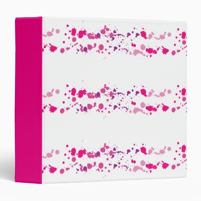 Pink Paint Splatter Binder (Front/Spine)