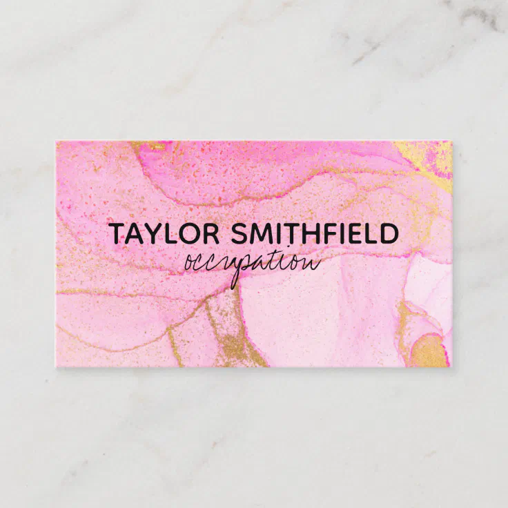 Pink Paint Splatter Business Card Zazzle