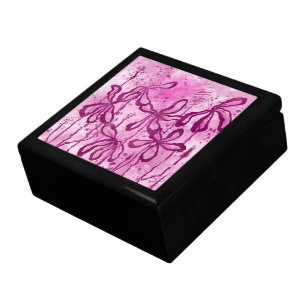 Pink Paint Splatter & Lilies Gift Box