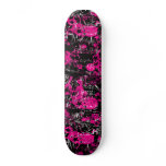 Pink Paint Splatter Skateboard