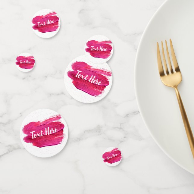 Pink Paint Text Here abstract modern Confetti (Group)