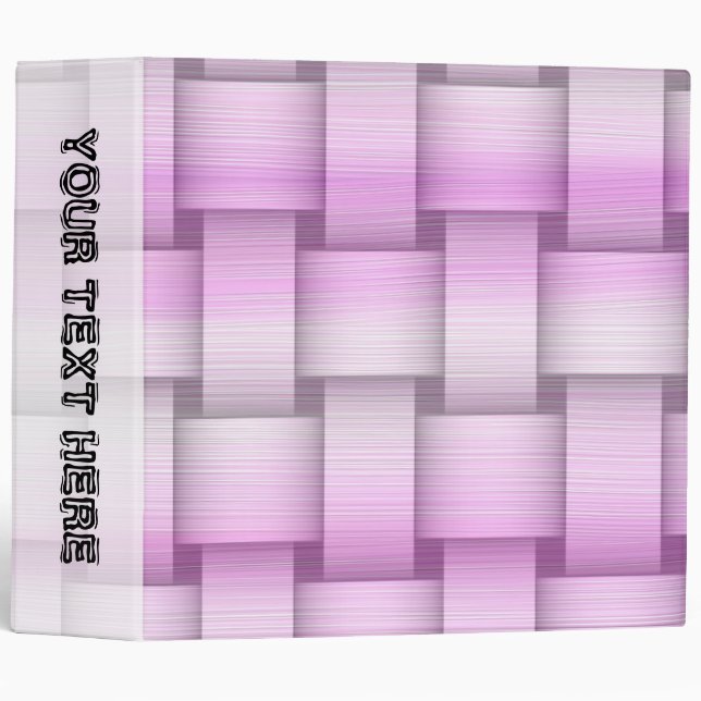 Pink painting retro stripes art graphic design binder (Front/Spine)