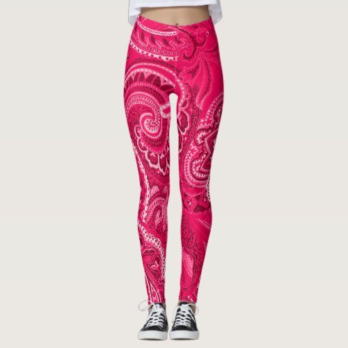 Pink Paisley Bandanna Unique Retro Pants Custom