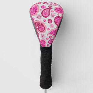 PINK PAISLEY BOHO GOLF DRIVER COVER