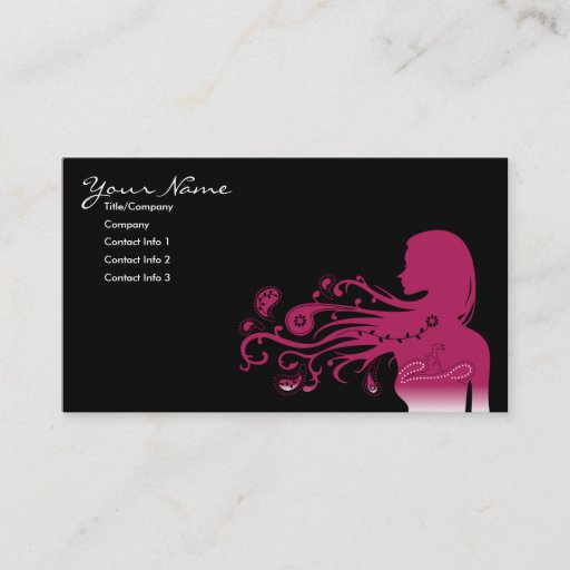 Customizable pink paisley business card templates