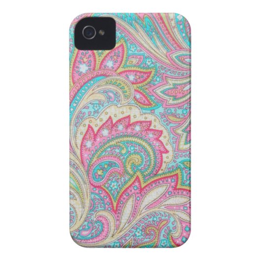 Pink Paisley Case-Mate iPhone 4 Case (Back)