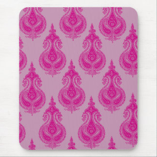Pink paisley customizable name mouse pad