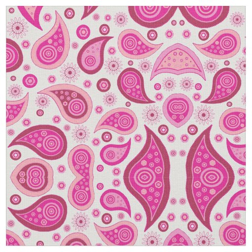 pink paisley fabric