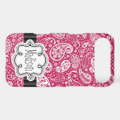 PINK Paisley Girly Pattern with Name Case-Mate iPhone Case (Back (Horizontal))