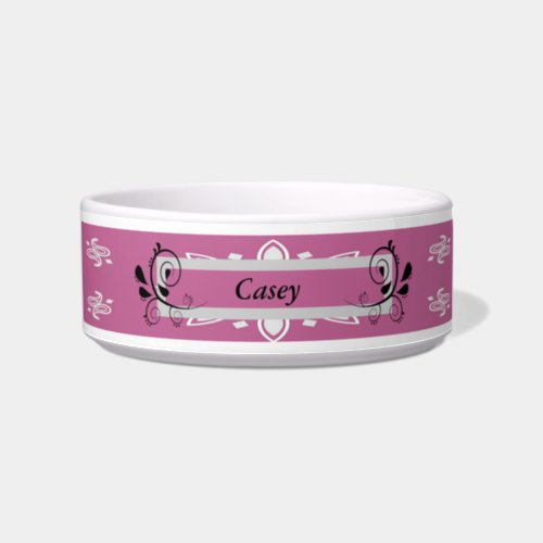 Pink Paisley Handkerchief Style Custom Pet Bowl