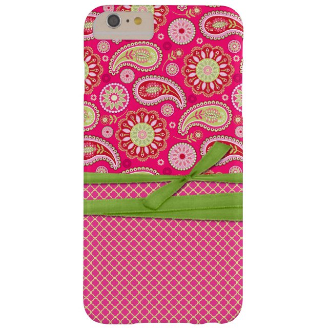 Pink Paisley iPhone 6 Plus Case (Back)