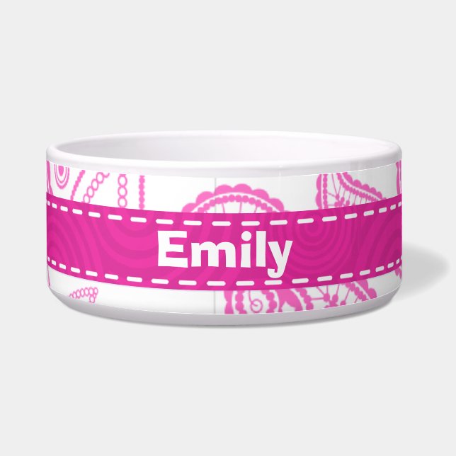 Pink Paisley Pattern Bowl (Front)