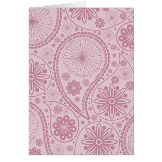 Pink paisley pattern cards (Front)