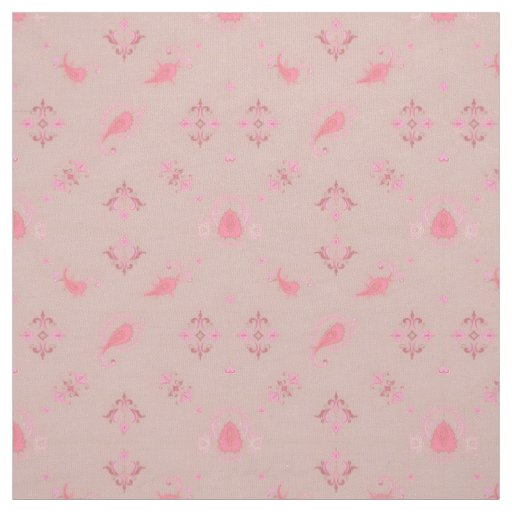 Pink Paisley Pattern Fabric