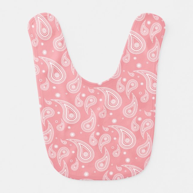 Pink Paisley Print Bib (Front)