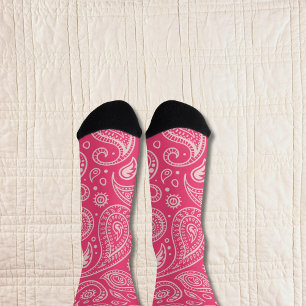 Pink Paisley Socks