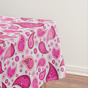 Pink Paisley Tablecloths Zazzle Pink Paisley Table Cloth