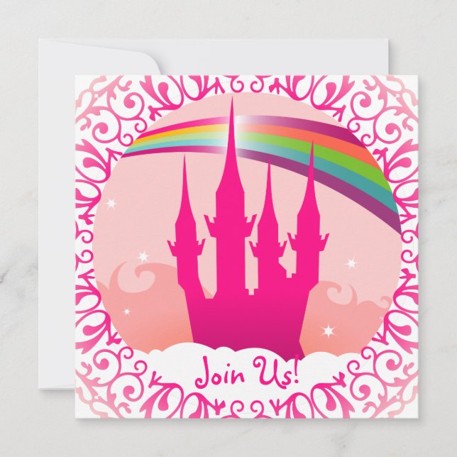 Pink Palace Square Invitation (Front)
