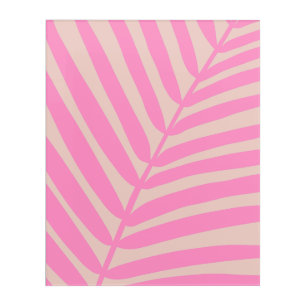 Pink Palm Leaf Acrylic Print