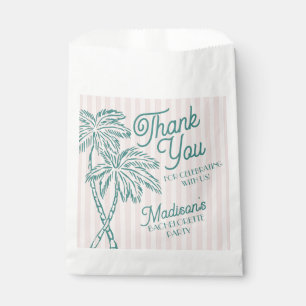 Pink Palm Spring Pastel Beach Party Favor Favor Bag