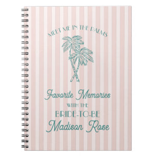 Pink Palm Springs Favorite Memories with Bride Notebook