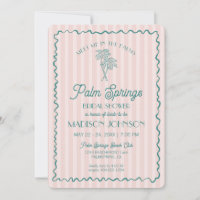 Pink Palm Springs Pastel Beach Bridal Shower