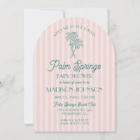 Pink Palm Springs Pastel Beach Cabana Baby Shower