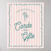 Pink Palm Springs Pastel Beach Cards & Gifts