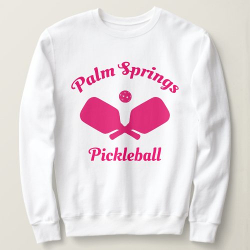 Pink Palm Springs Pickleball Sweatshirt