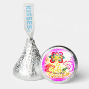 pink palm tree chocolate dipped oreo cookie hershey®'s kisses®