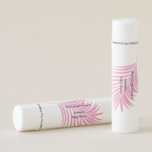 Pink Palm Tree Leaf Baby Shower Cute Girly Lip Balm