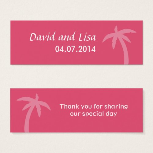 Pink Palm Tree Tropical Beach Wedding