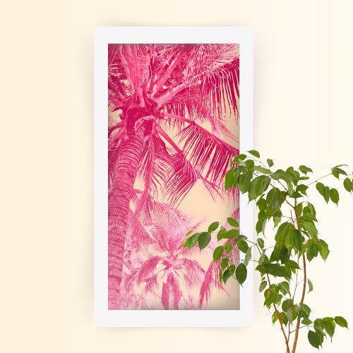 Pink Palm Trees Girly Abstract Art Print