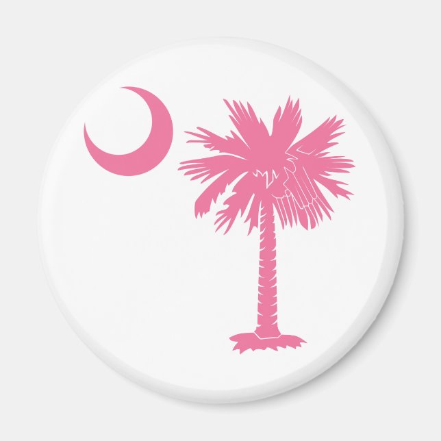 Pink Palmetto Magnet (Front)