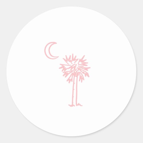 Pink Palmetto Moon Sticker