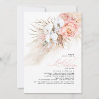 Pink Pampas Grass Luncheon Bridal Shower