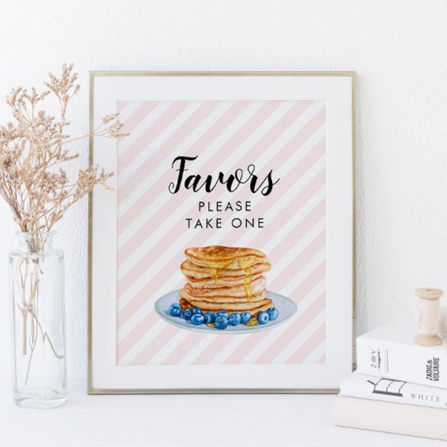Pink Pancake Bridal Shower Brunch Favor Sign (Creator Uploaded)
